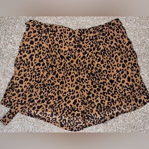 Sienna Sky Brown and Black Animal Print Shorts
